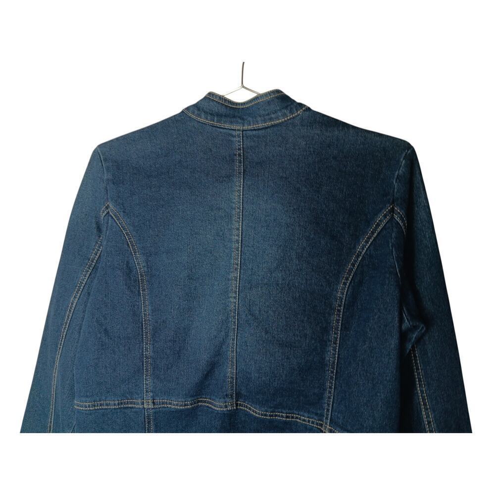 New Baccini Denim Jacket Blue Size Small Classic Button Front Casual Jean - Picture 9 of 14